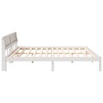 vidaXL Cadre de lit Blanc 200 x 200 cm Bois massif en pin