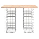 vidaXL Table de jardin Gabion Design 100x70x72 cm Bois massif Pin