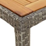 vidaXL Ensemble à manger de jardin 3 Pièces coussins gris résine tressée