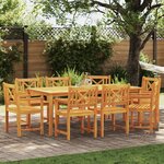 Chaises de jardin vidaXL 8 Pièces 56x55.5x90 cm Bois massif d'acacia