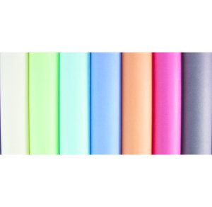 50 Rouleaux de papier Kraft couleur 3m x 0 7m. Coloris pastels assortis en présentoir CLAIREFONTAINE