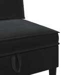 vidaXL Ensemble de meubles pour le salon 4 Pièces Noir Velours