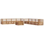 vidaXL Ensemble de canapés d'extérieur 9 pc Naturel