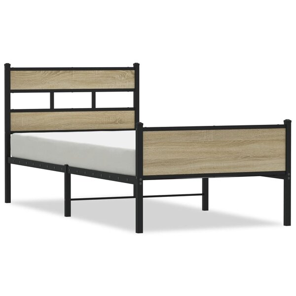 vidaXL Cadre de lit sans matelas chêne sonoma 107x200 cm