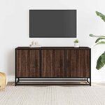 vidaXL Meuble TV chêne marron 100x35x50 cm bois d'ingénierie et métal