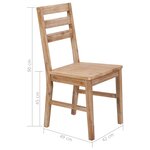 vidaXL Chaises à manger lot de 6 bois d'acacia massif