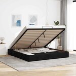 VidaXL Cadre de lit ottoman sans matelas noir 200x200 cm tissu