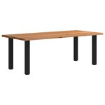 vidaXL Table à manger marron clair bois de chêne massif rectangulaire