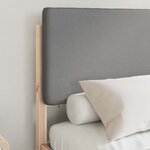 vidaXL Cadre de lit avec tête de lit rembourrée Gris clair