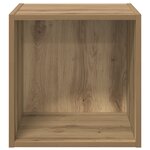 vidaXL Étagères murales - Lot de 2 en Chêne Artisan  37 x 37 x 37 cm Bois reconstitué