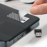 Etiquette de sécurité laser 63 5 x 29 6 mm avery l6114-20 blanche - pochette de 540