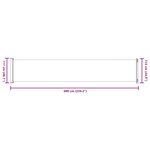 vidaXL Auvent latéral rétractable de patio 117x600 cm Rouge