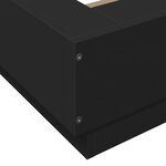 vidaXL Cadre de lit avec lumières LED sans matelas noir 90x200 cm