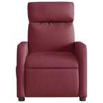 vidaXL Fauteuil de massage inclinable électrique Rouge bordeaux Tissu