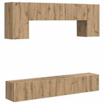 vidaXL Ensemble meuble TV 4 Pièces Bois ancien Bois d'ingénierie