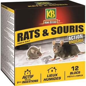 KB HOME DEFENSE - Rat souris blocs 12x20g