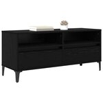 vidaXL Meuble TV avec tiroir Chêne noir 100 x 34 5 x 44 5 cm