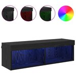 vidaXL Meuble TV mural Panama Chêne noir 100 x 30 x 30 cm