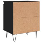 vidaXL Tables de chevet 2 Pièces noir 40x30x50 cm bois d'ingénierie