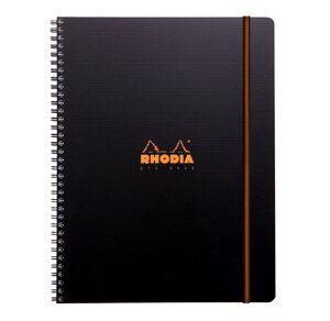 ProBk RHODIACTIVE 90g RI A4+ 160p L+MC mcrperf + 4 tr/élastiq O&B plat/5 intercal poch... RHODIA