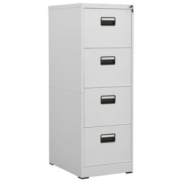 vidaXL Classeur Gris clair 46x62x133 cm Acier