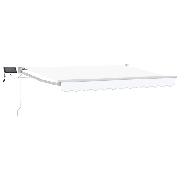vidaXL Store rétractable manuel avec LEDs Blanc 3 x 2 5 m