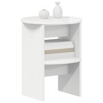 vidaXL Meuble d'appoint 2 pc Blanc Brillant Ø40 x 50 cm
