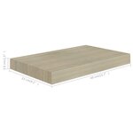 vidaXL Étagères murales flottantes 4 Pièces chêne 40x23x3 8 cm MDF