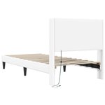 vidaXL Cadre de lit avec bandes LED Blanc 80 x 200 cm Simili cuir