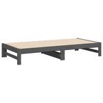 vidaXL Lit coulissant Gris 2x(90x190) cm Bois de pin massif
