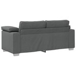 vidaXL Canapé avec coussin Gris foncé 180 x 77 x 82 cm tissu
