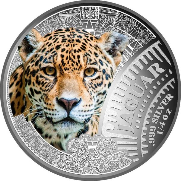 Pièce de monnaie en Argent 500 Francs g 7.77 (1/4 oz) Millésime 2026 Mexican Cinco Grandes JAGUAR
