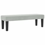 vidaXL Lit à Sommier à Ressorts avec Matelas & Banc Gris Clair 140x200 cm Velours