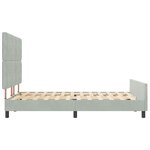 Châssis de lit vidaXL Gris clair 140x190 cm en Velours