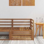 vidaXL Canapé d'angle extérieur Bois d'Acacia Massif Naturel