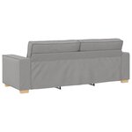 Ensemble de canapé 3 pièces avec coussins en tissu gris nuage