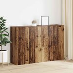 vidaXL Armoire Murale 2 Pièces Bois ancien 69 5 x 34 x 90 cm