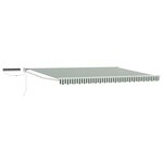 vidaXL Auvent rétractable électrique Vert et blanc 4 5 × 3 m