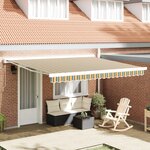 vidaXL Tissu de remplacement pour auvent pour cadre de 4x3 m Vert et Jaune
