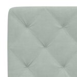 vidaXL Coussin de tête de lit gris clair 160 cm velours