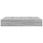 Cadre de lit de rangement vidaXL Gris Sonoma 135x190 cm