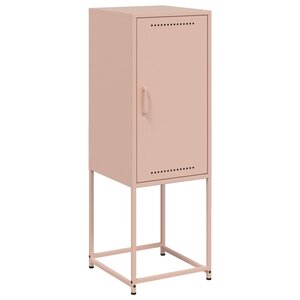 vidaXL Buffet haut rose 36x39x107 cm acier