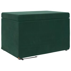 vidaXL Tabouret Vert foncé 61 x 41 x 40 cm Velours et Bois Composite