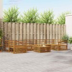 vidaXL Ensemble de canapés d'extérieur 8 Pièces Naturel