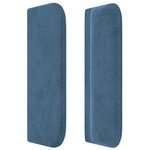 vidaXL Tête de lit avec oreilles Bleu foncé 93x16x78/88 cm Velours