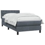 vidaXL Sommier à lattes de lit et matelas gris foncé 80x210 cm velours