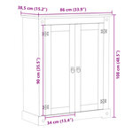 vidaXL Armoire à chaussures Corona 86x38 5x108 cm bois de pin massif