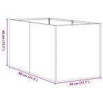 vidaXL Jardinière 40x80x40 cm acier galvanisé