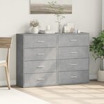 vidaXL Buffets 2 Pièces gris béton 60x31x84 cm bois d'ingénierie