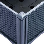 vidaXL Jardinière avec treillis bleu gris 120x40x142 cm PP